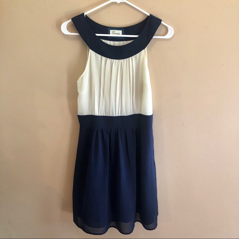 Emmelee navy and white dress